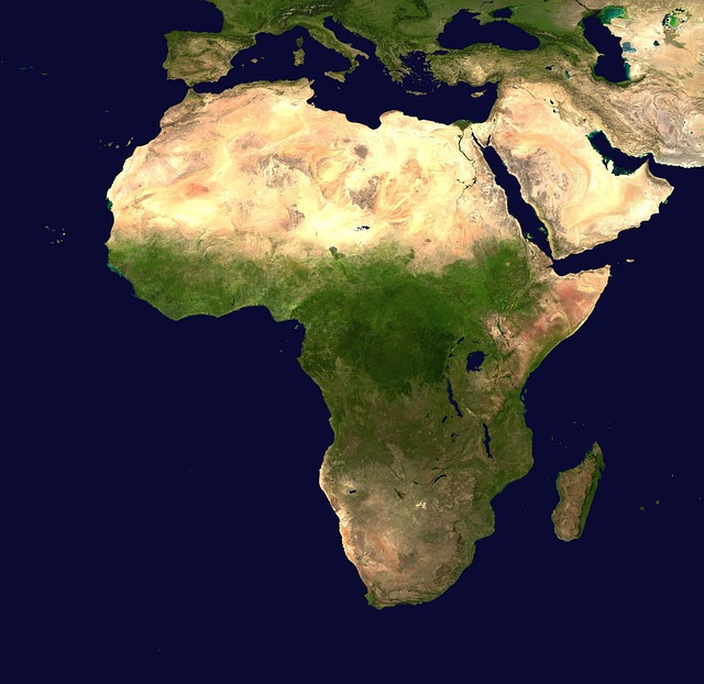 Visuel carte continent africain