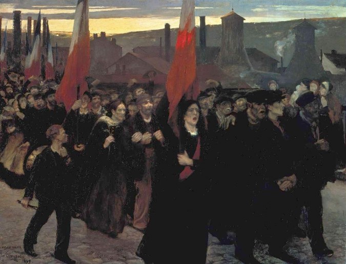 Jules Adler, La Grève du Creusot, 1899, huile sur toile (Musée des beaux-arts, Pau)