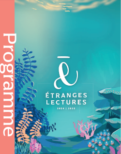 Visuel affiche Etranges Lectures Programme