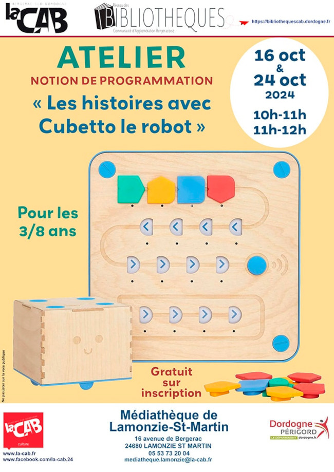 Visuel affiche Atelier Cubetto 