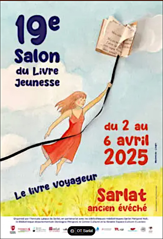 Affiche salon du livre jeunesse de Sarlat